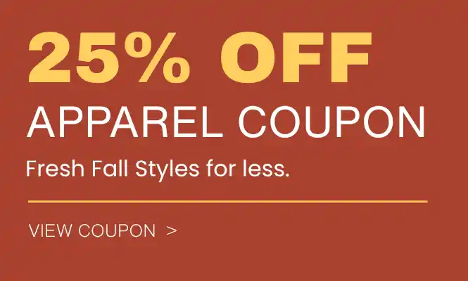 25% off apparel