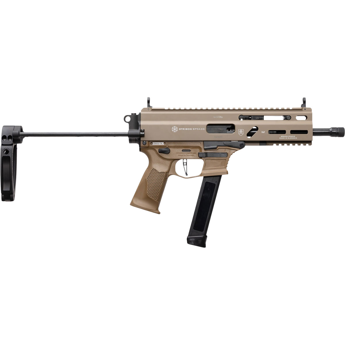 Grand Power SP9A3G Stribog 9mm Luger 30+1 8" Handgun