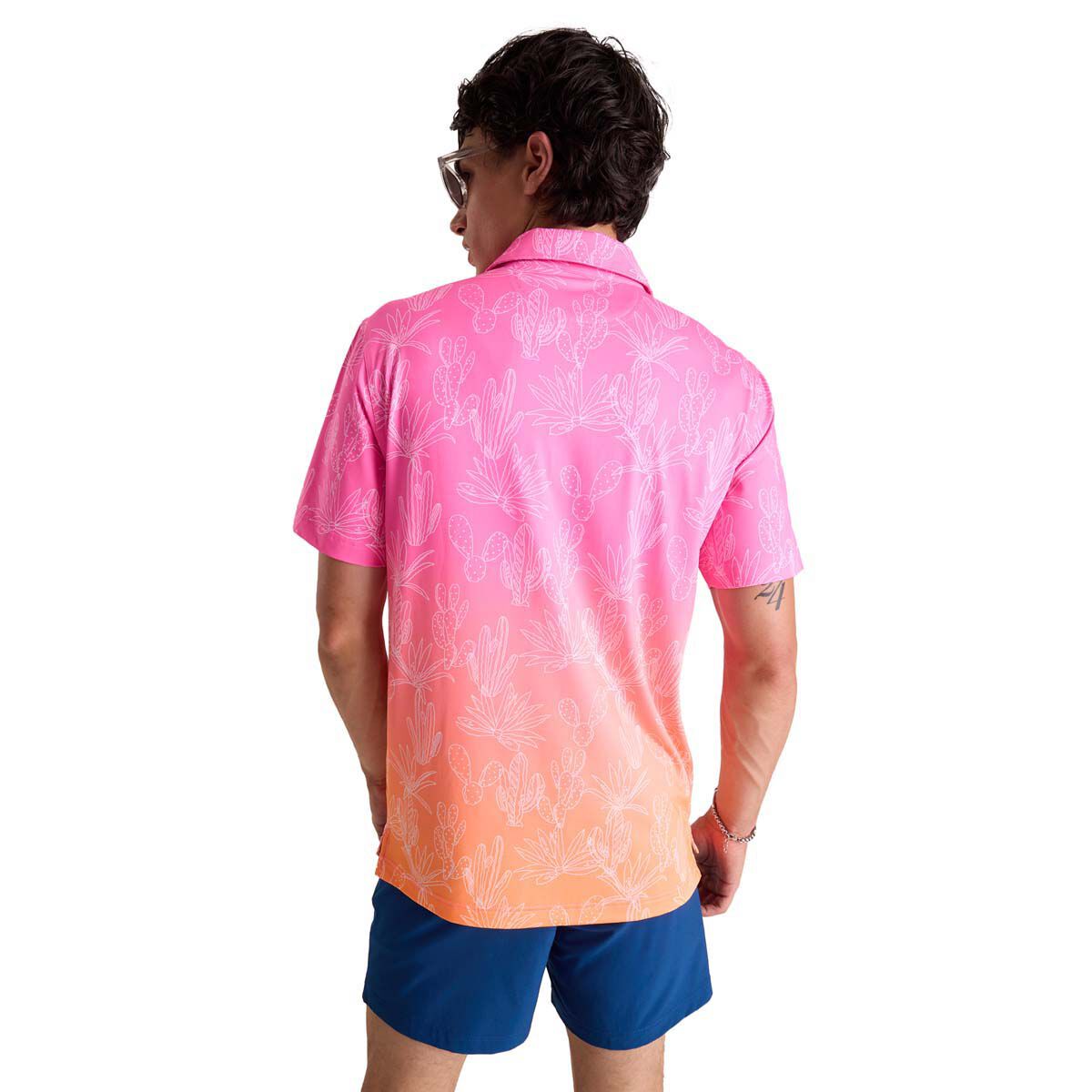 Chubbies Men's Sunset Succulent (Performance Polo )