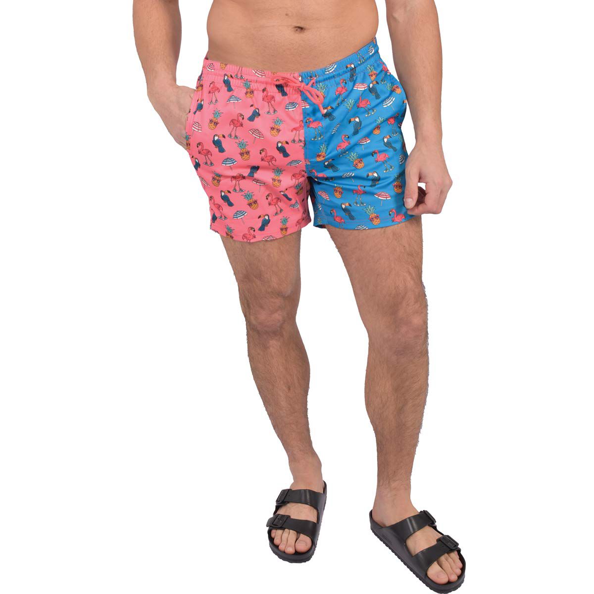 Aeroline Men's 2in1 Flamingo Swim Trunk