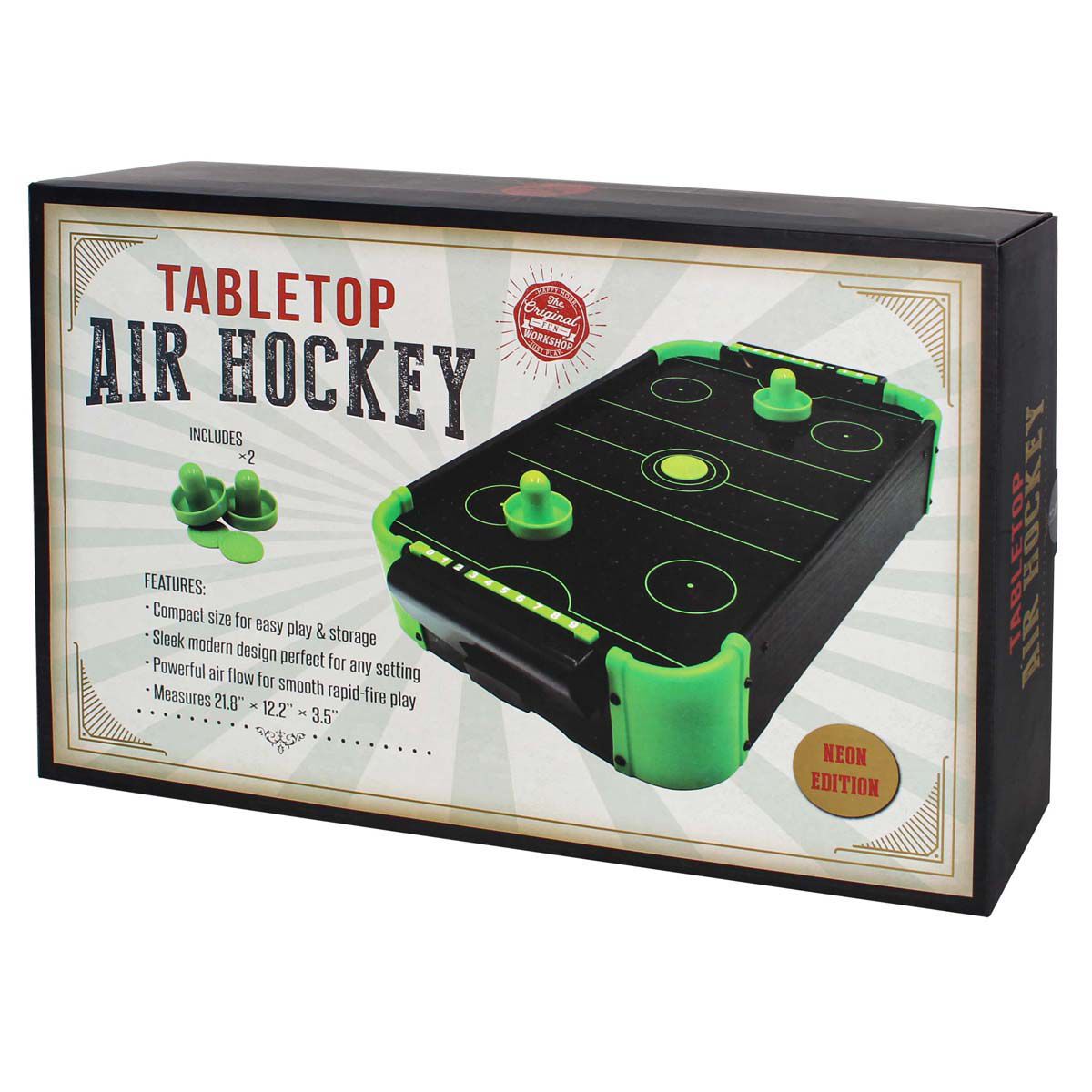 Fun Workshop Tabletop Neon Air Hockey