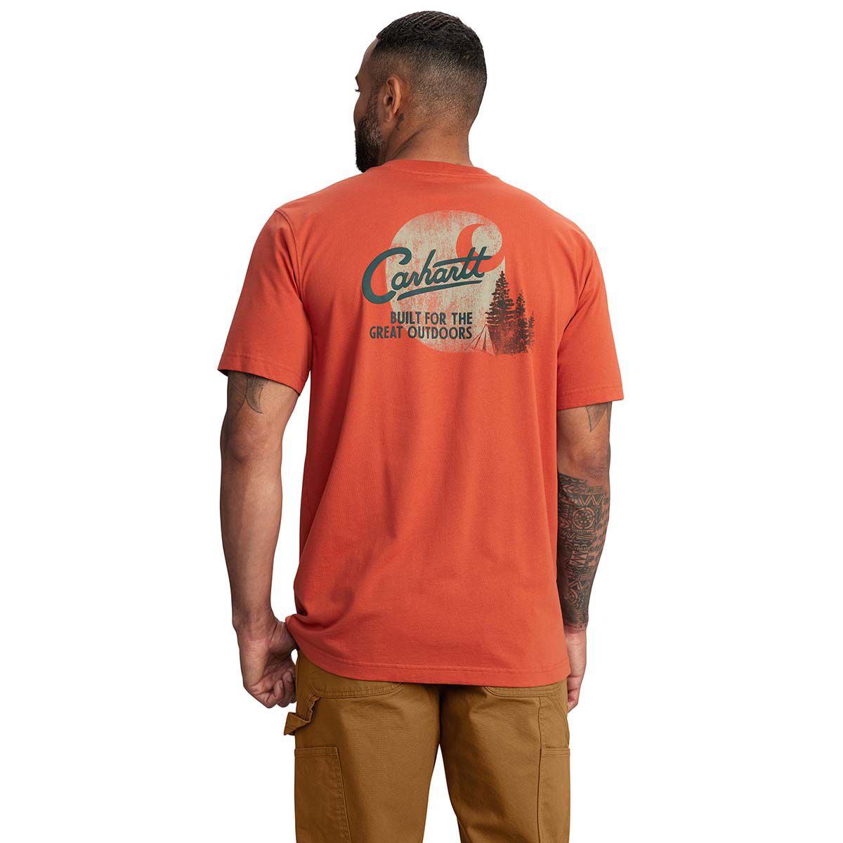 Carhartt Men's Relaxed Fit Short-Sleeve Pocket Camp Graphic T-Shirt