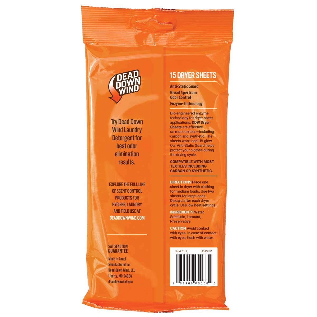 Dead Down Wind Dryer Sheets 15 Count