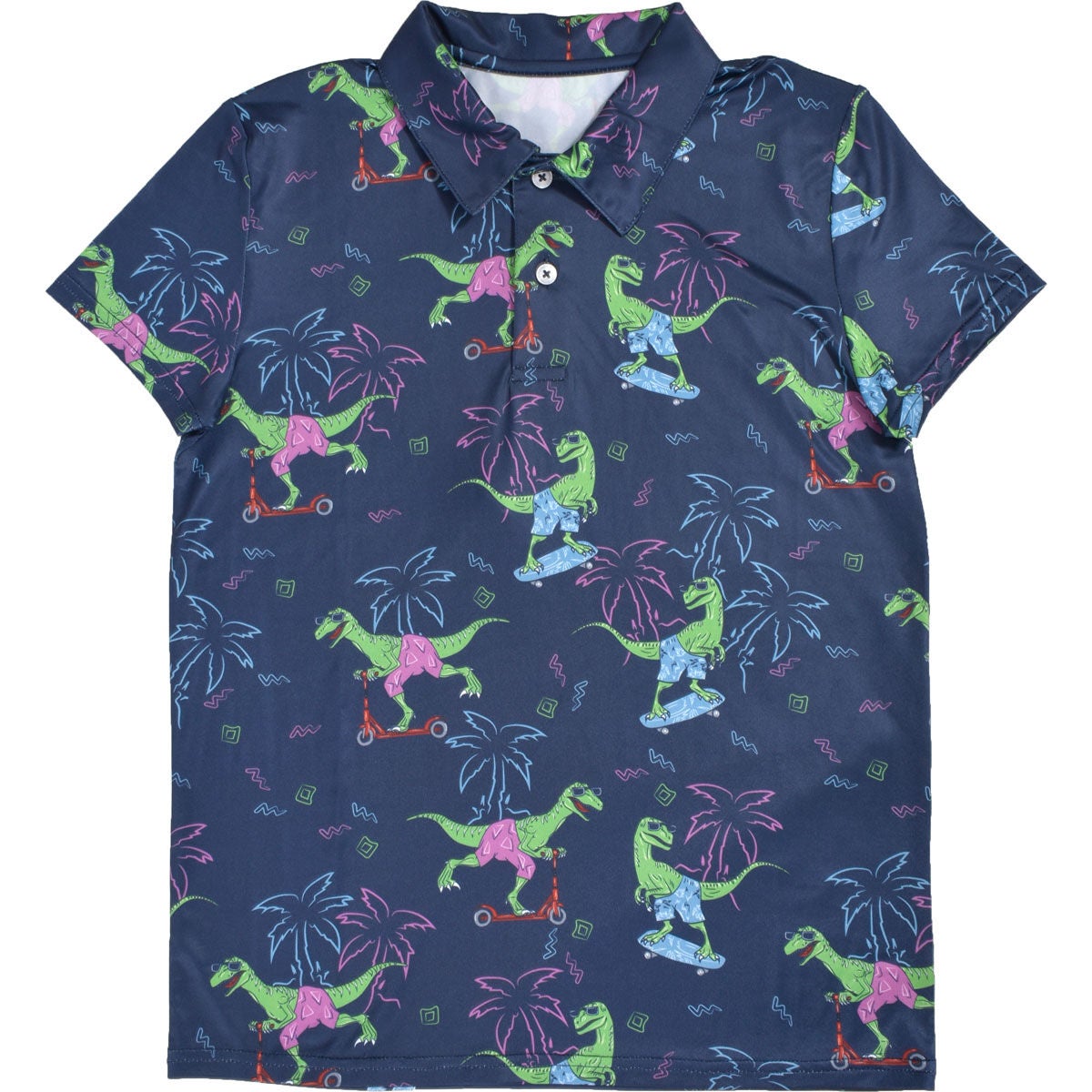 Aeroline Boy's Dino Print Polo