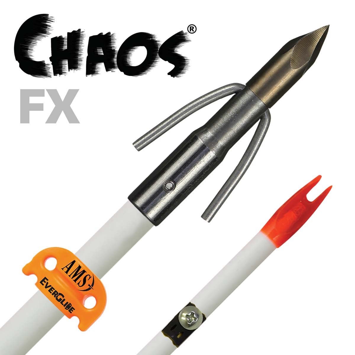 Ams White Fiberglass Arrow w/ Chaos FX Point