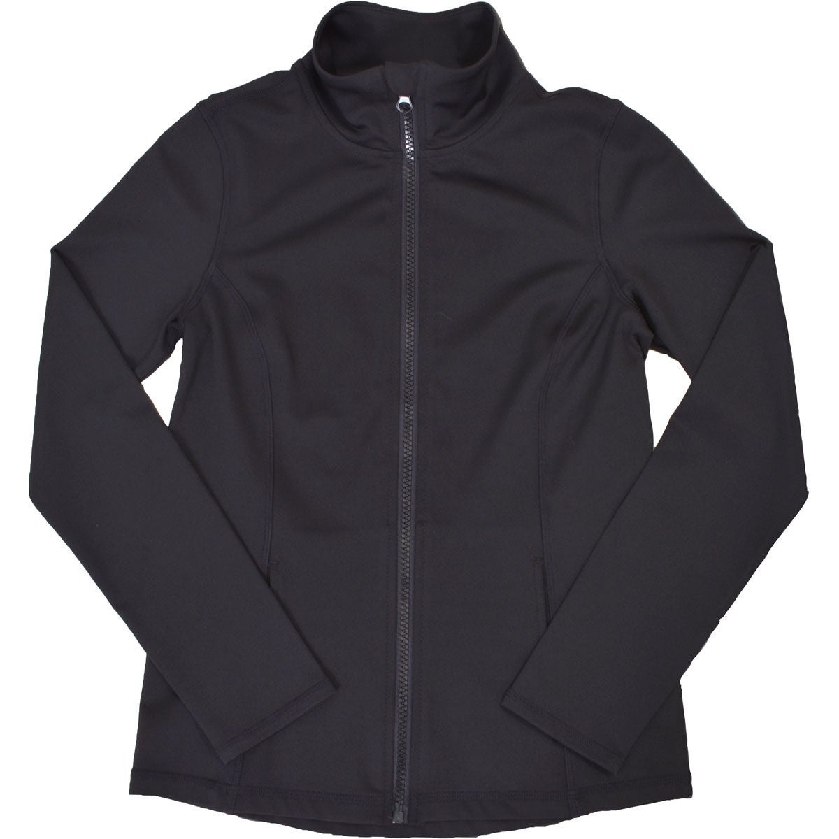 90 Degree Girls' Full Zip Black Yoga Jacket