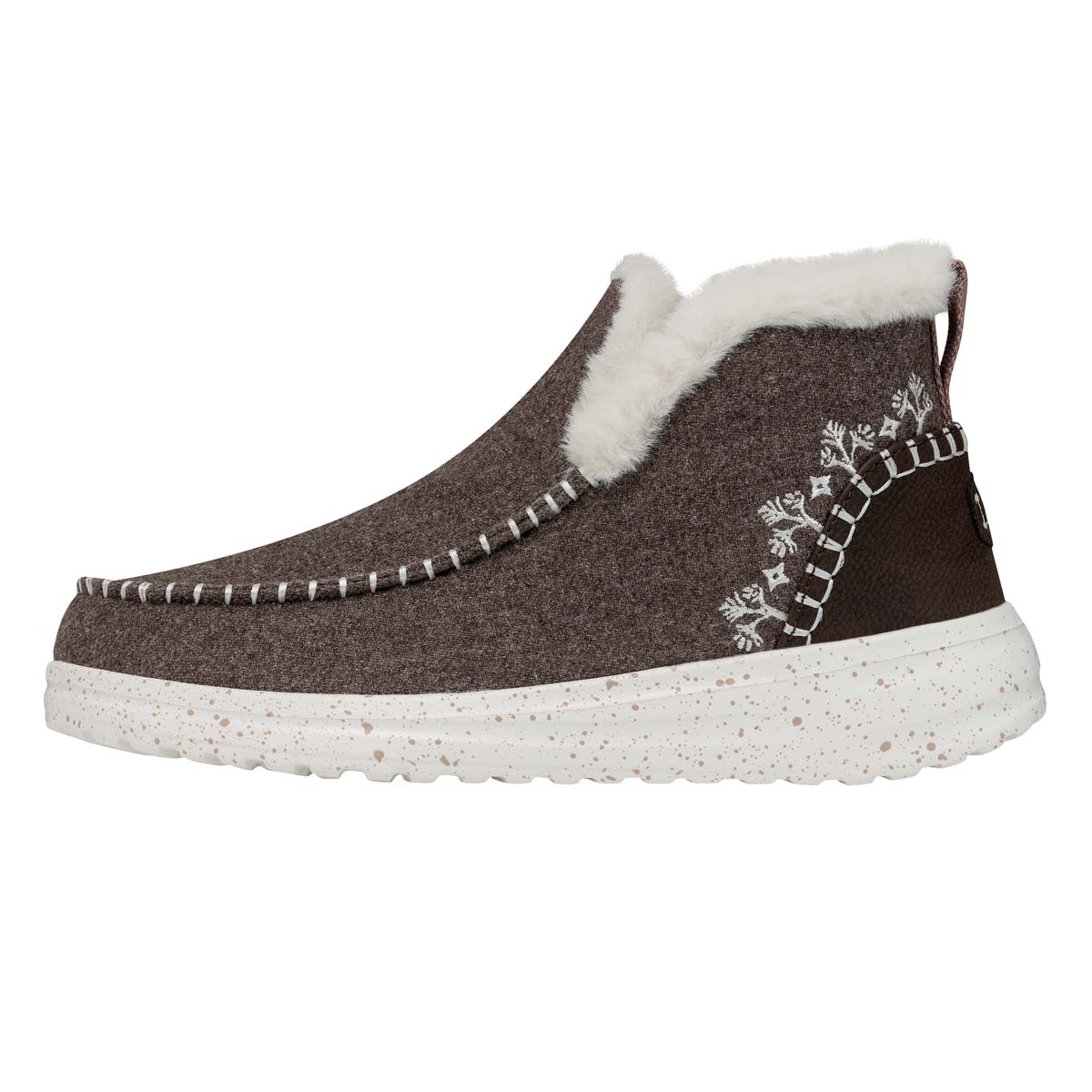 HeyDude Women's Denny Faux Shearling Walnut Shoes