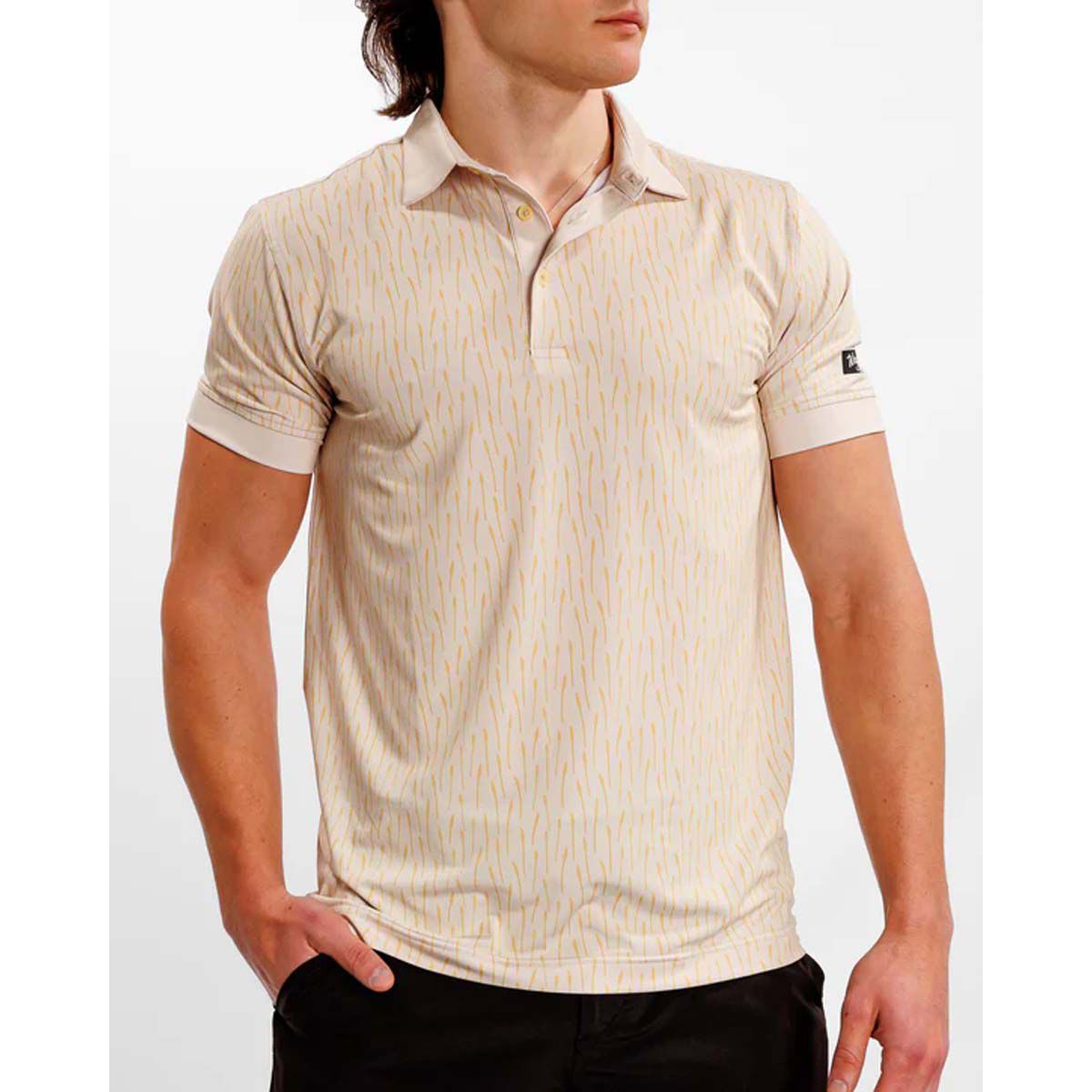 Waggle Golf Men's Fields of Gold Polo