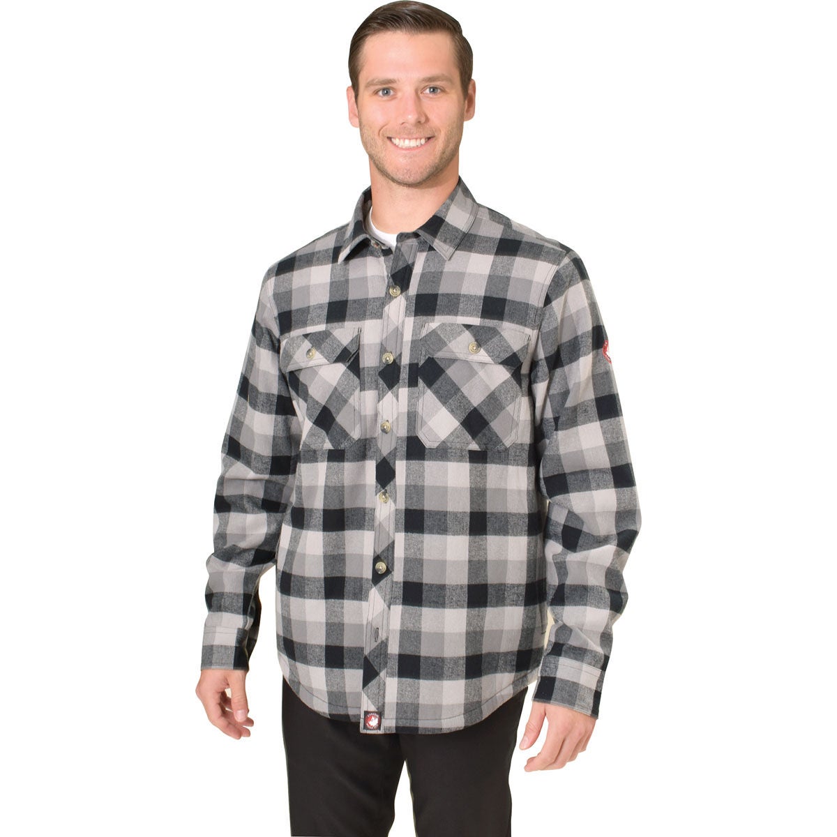Canada Weather Gear Men's Sherpa Lined Flannel