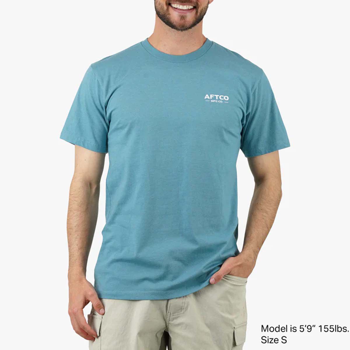 Aftco Men's Skipping Boat Short Sleeve Tee
