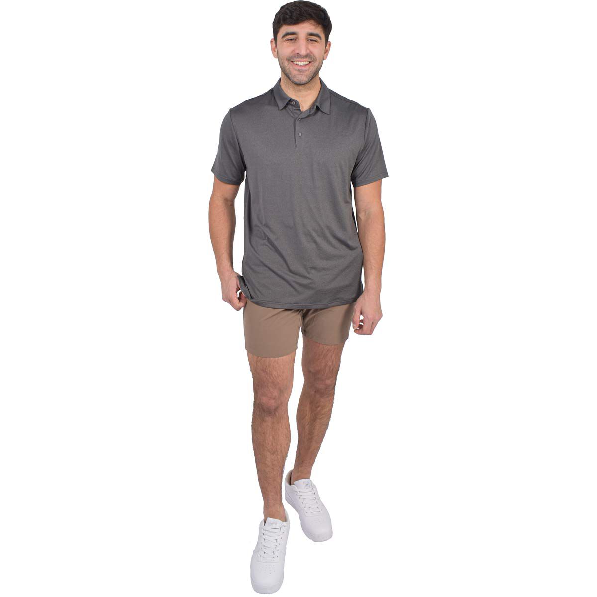 Aeroline Men's Heathered Polo