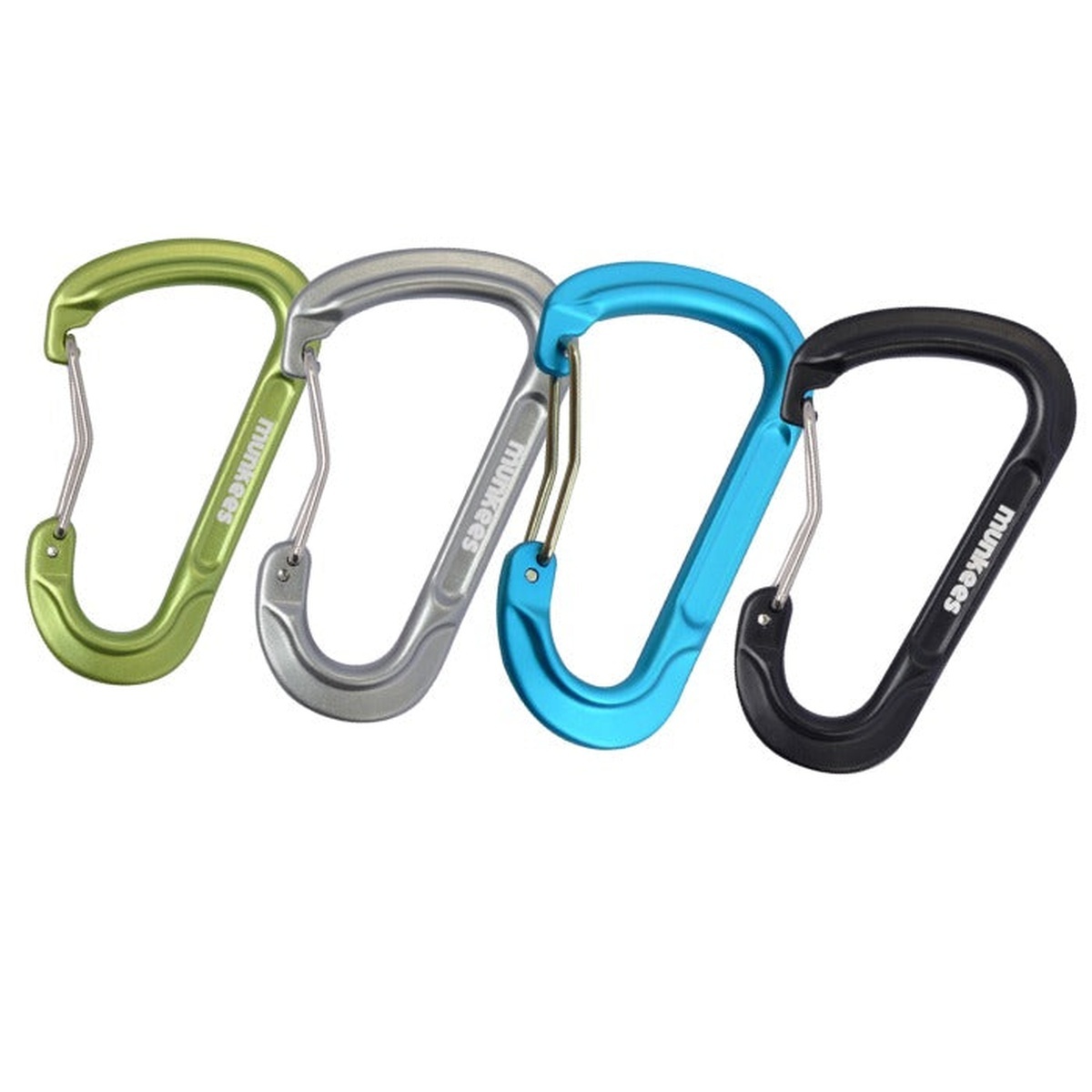 Munkee's Forged D-Shaped Carabiner Assorted Color Pack