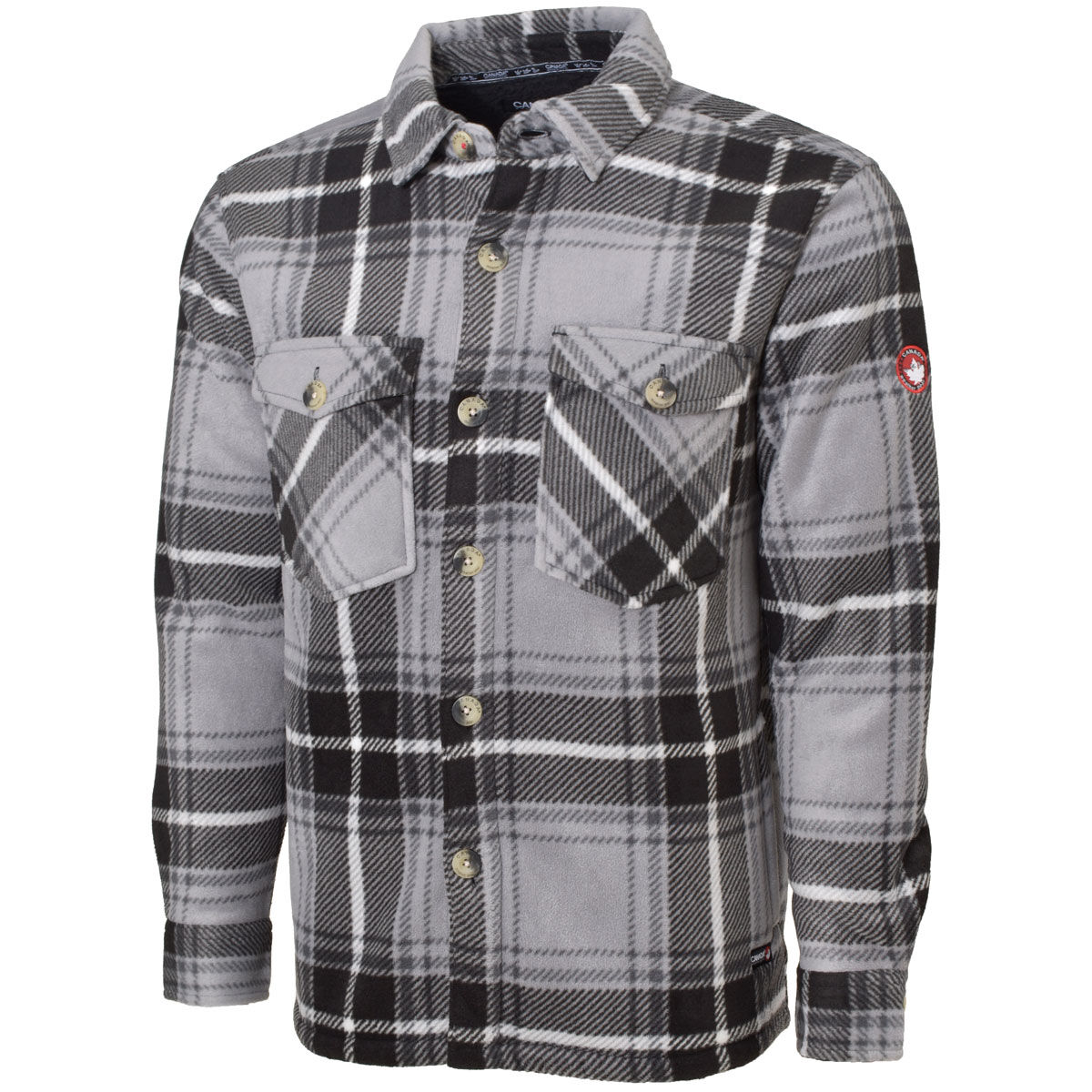 Canada Weather Gear Men's Plaid Fleece Sherpa Jacket