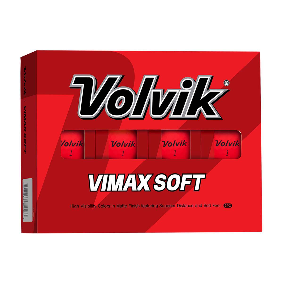 Volvik VIMAX Soft Matte Red Golf Balls