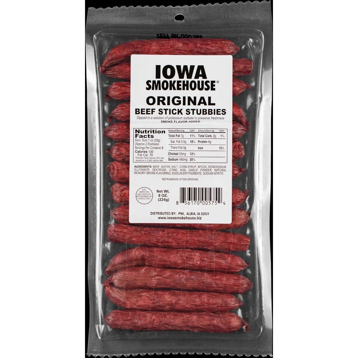 Iowa Smokehouse 8oz Organic Beef Stubbies