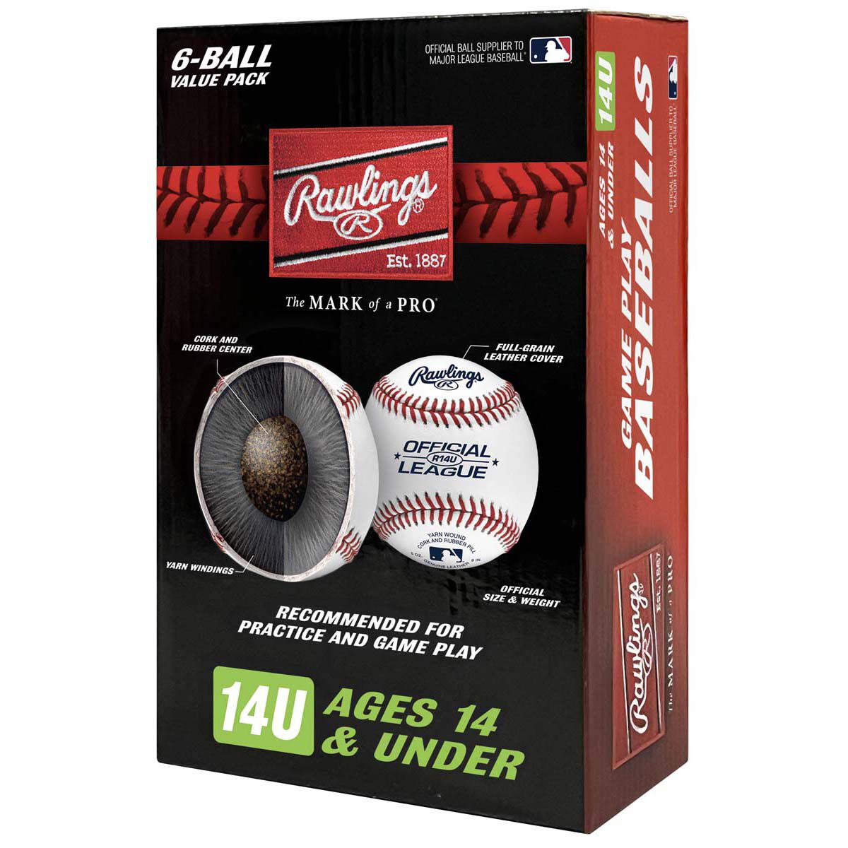 Rawlings 6pk 14u Baseball Pack