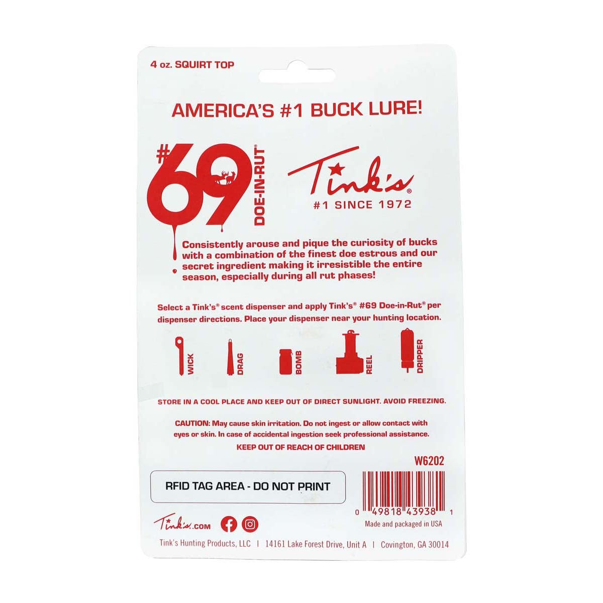 Tinks #69 Doe In Rut Lure 4 Oz Scent