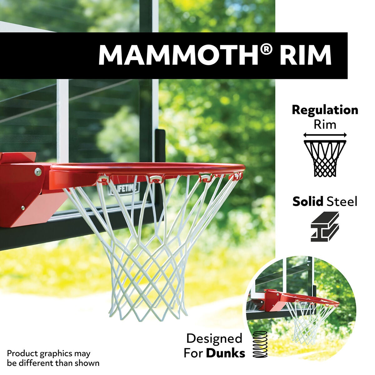 Mammoth 60" 90916 Glass In-Ground Basketball System
