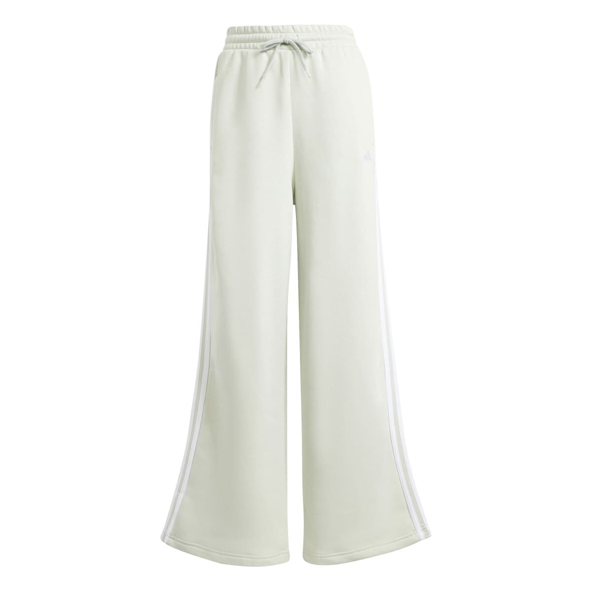 adidas Women's 3 Stripe Fleece Wide Leg Pant