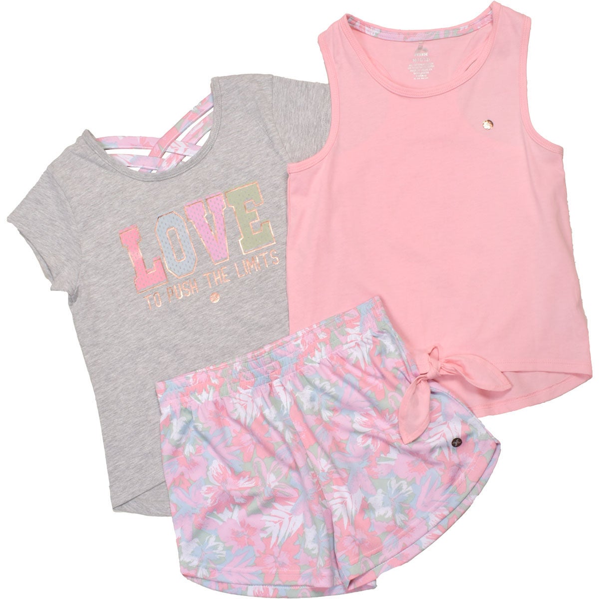Rbx Girl's 3Piece Tee & Short Set