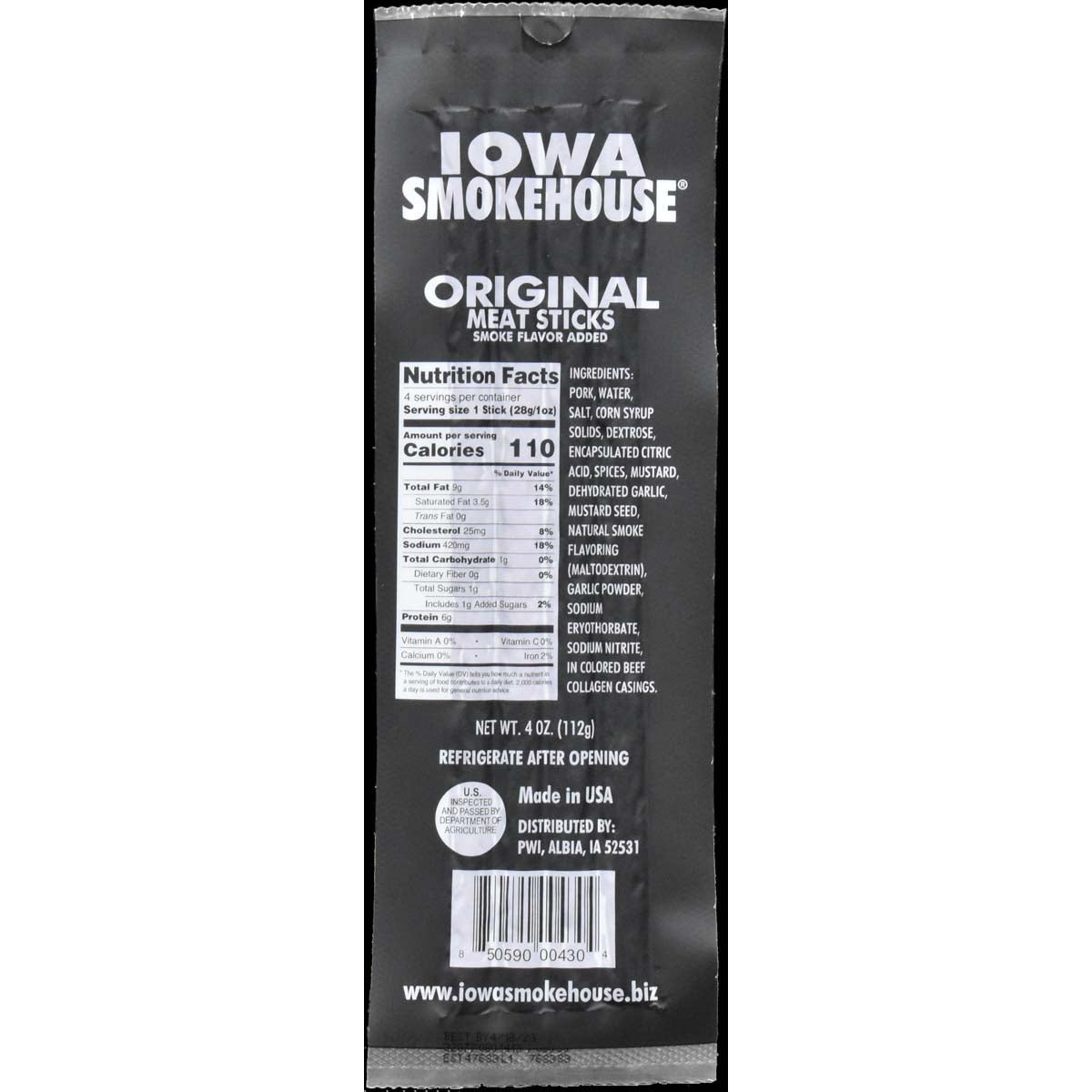 Iowa Smokehouse 4oz Organic Country Beef Stick