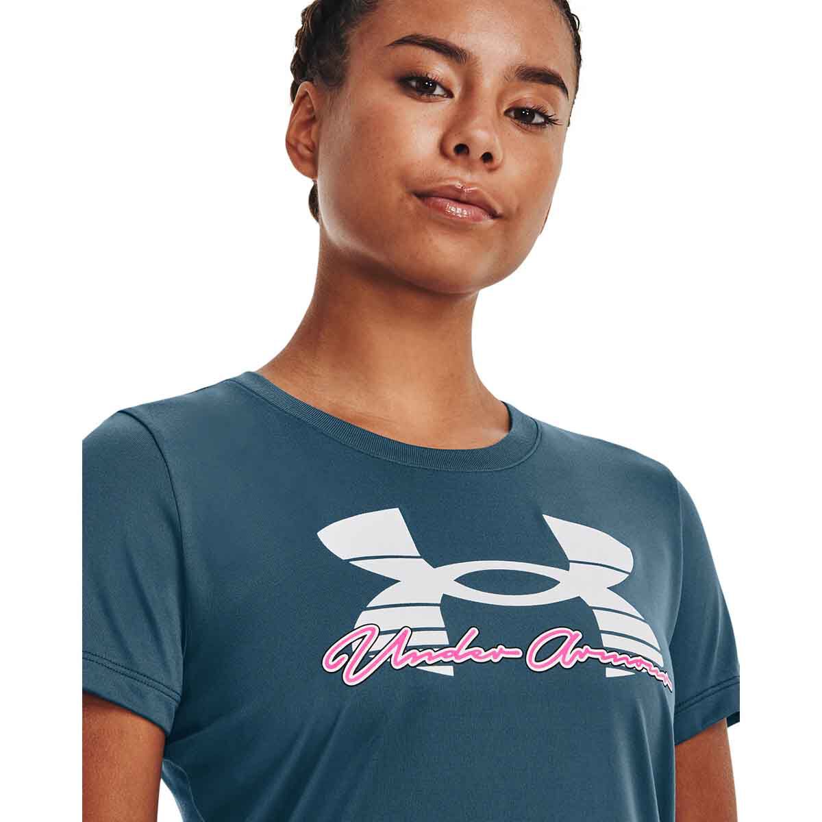 Under Armour Women's Tech Solid Script Short Sleeve Crew Neck Tee