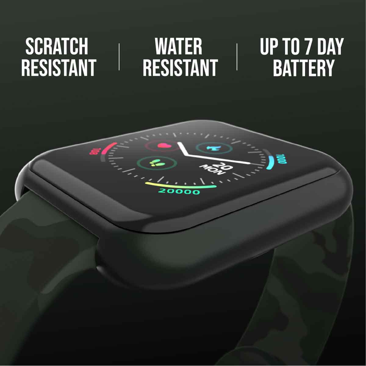 Itouch Air 3 Smartwatch: Black Case with Black Strap (44mm)