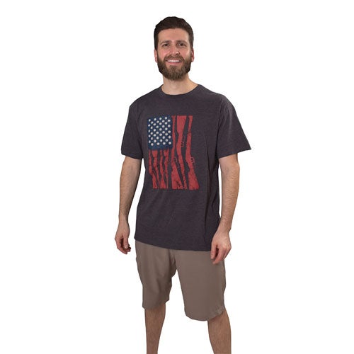 Staghorn River Men's Short Sleeve Gun/Flag Tee