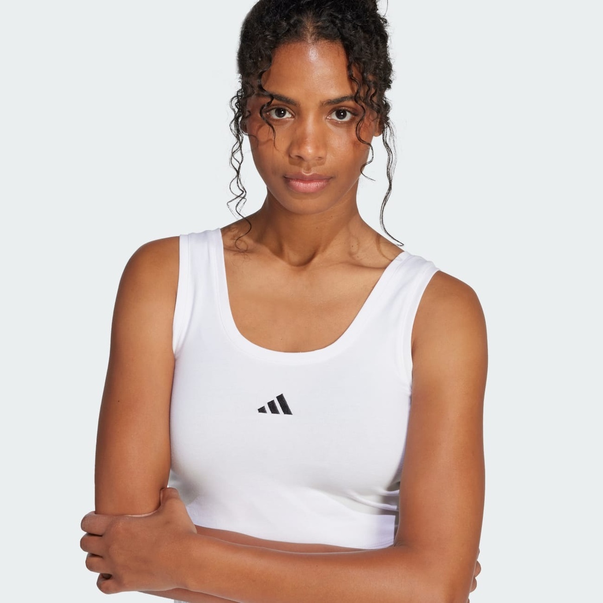 adidas Women's Essentials Small Logo Cotton Lifestyle Tank Top