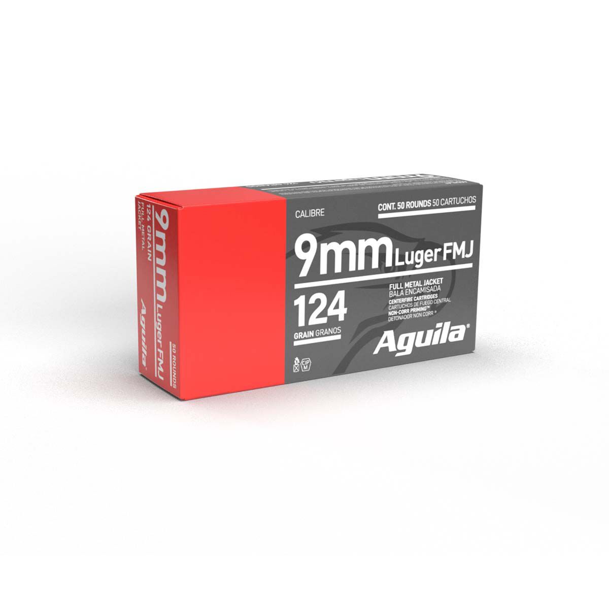 Aguila 9mm 124 Grain FMJ Ammo