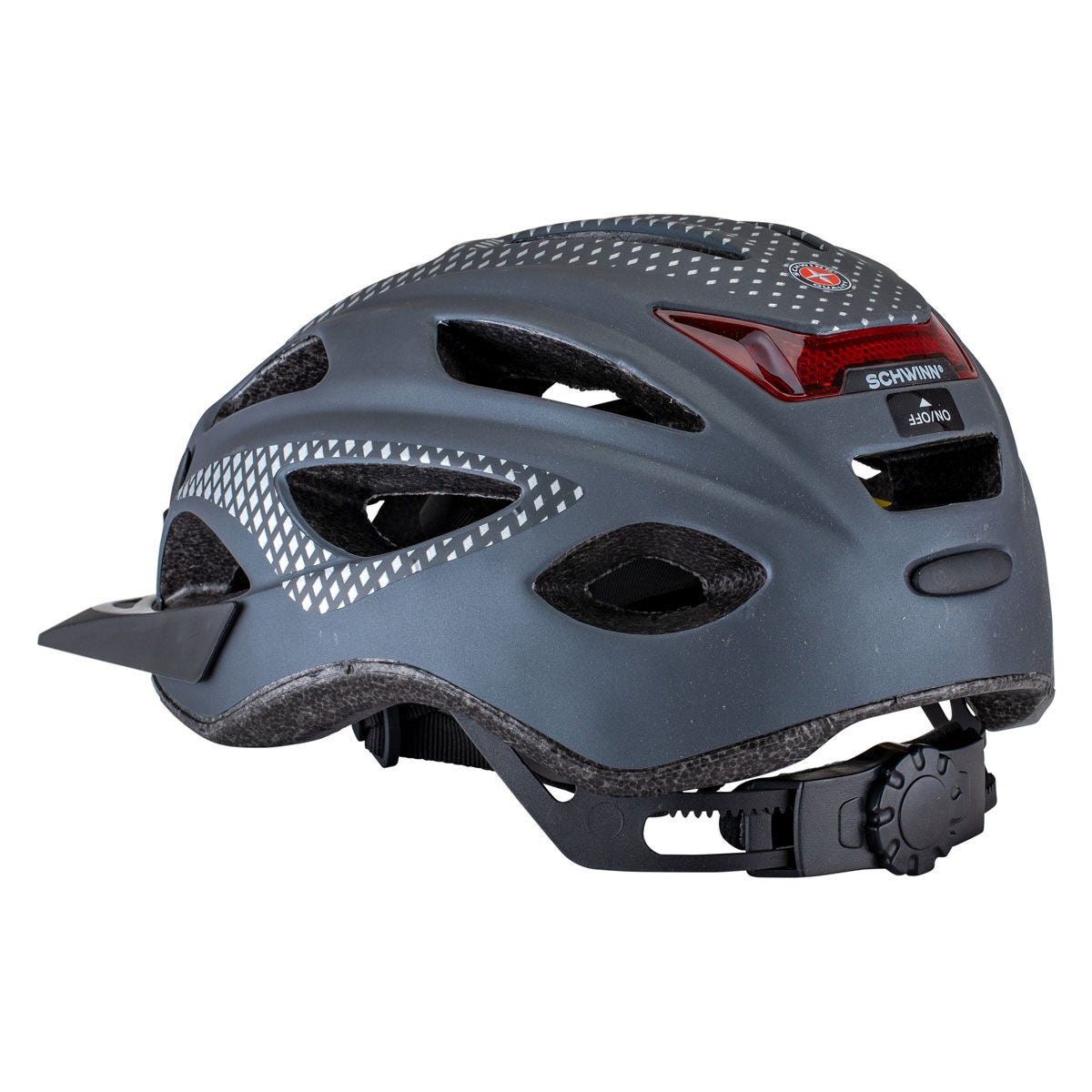 Schwinn Reflective Beam Lighted Adult Bicycle Helmet