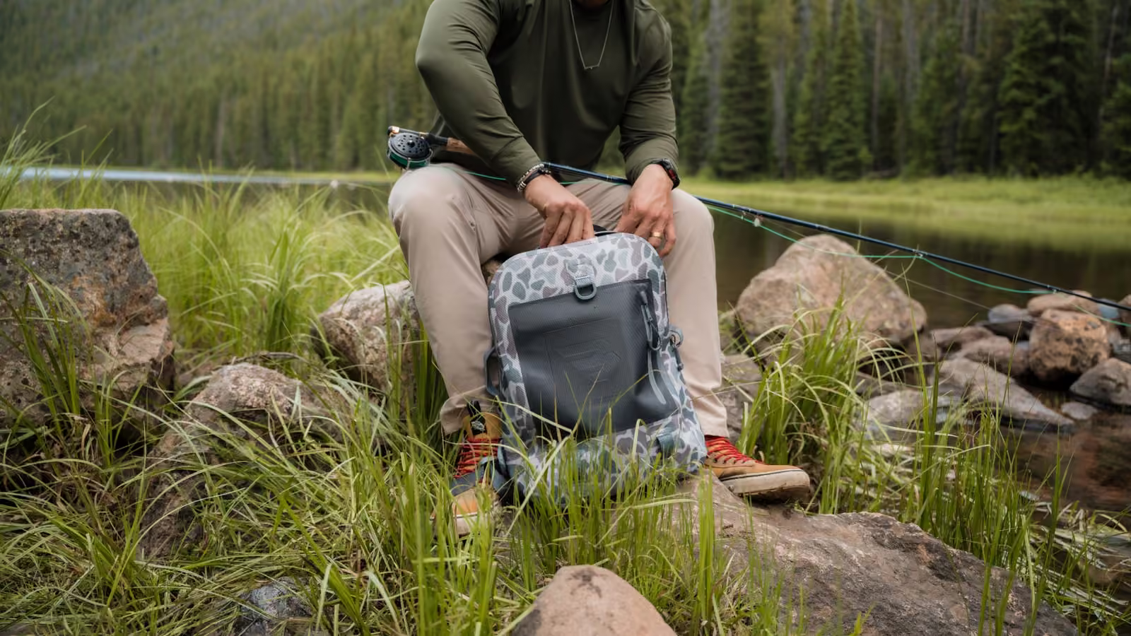 BURLEBO outdoor apparel and pants on an outdoor adventure
