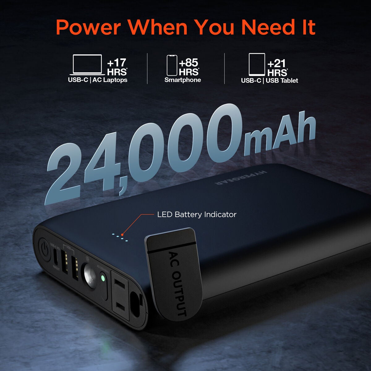 Hypergear 24000mAh PowerBank with AC Outlet