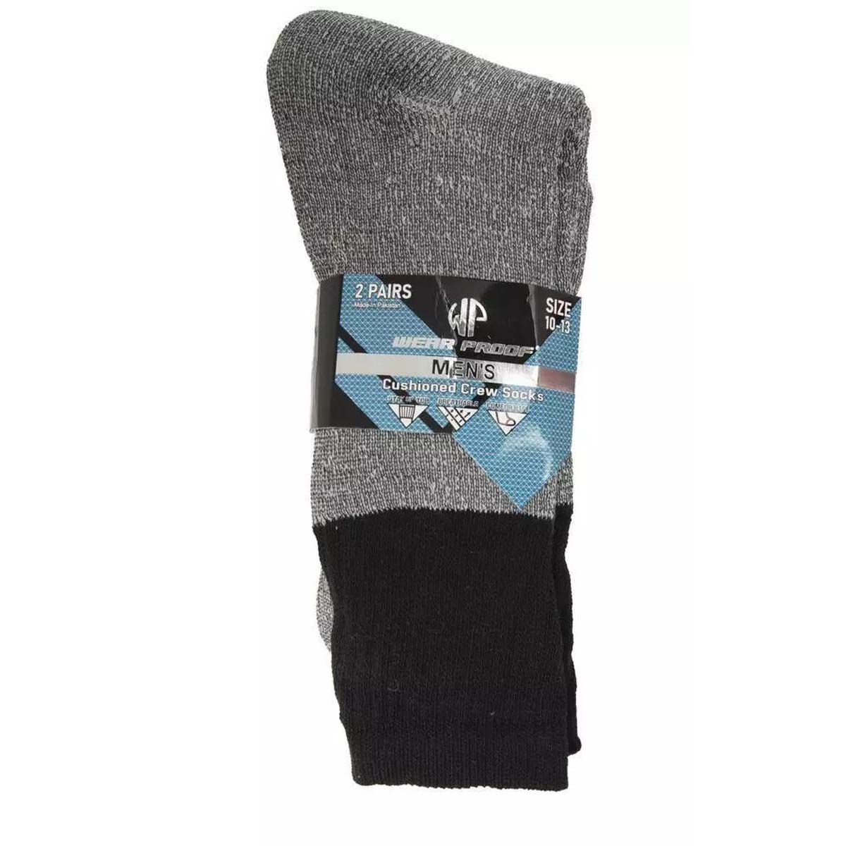 Wearproof Cotton Blend Socks - 2 Pack