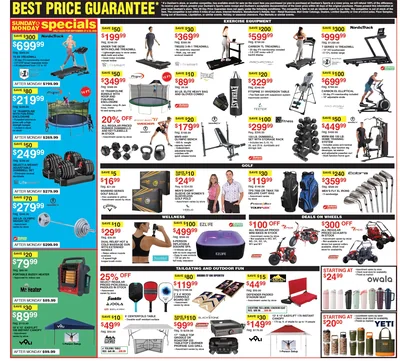 Dunham's Sports weekly ad fitness, golf and outdoor deals