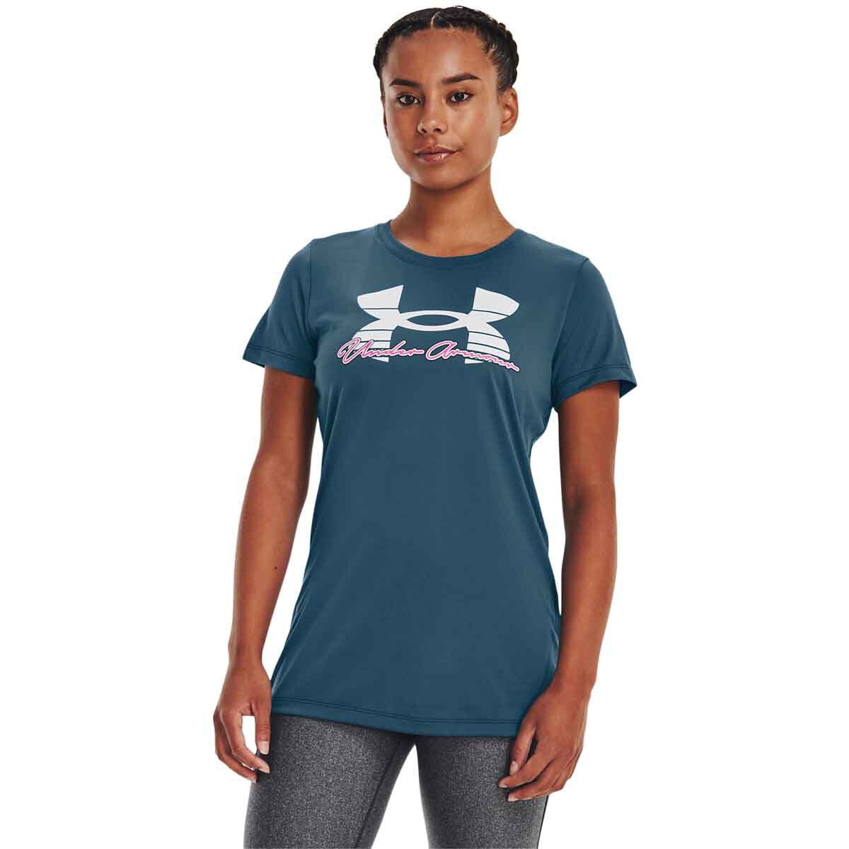 Under Armour Women's Tech Solid Script Short Sleeve Crew Neck Tee