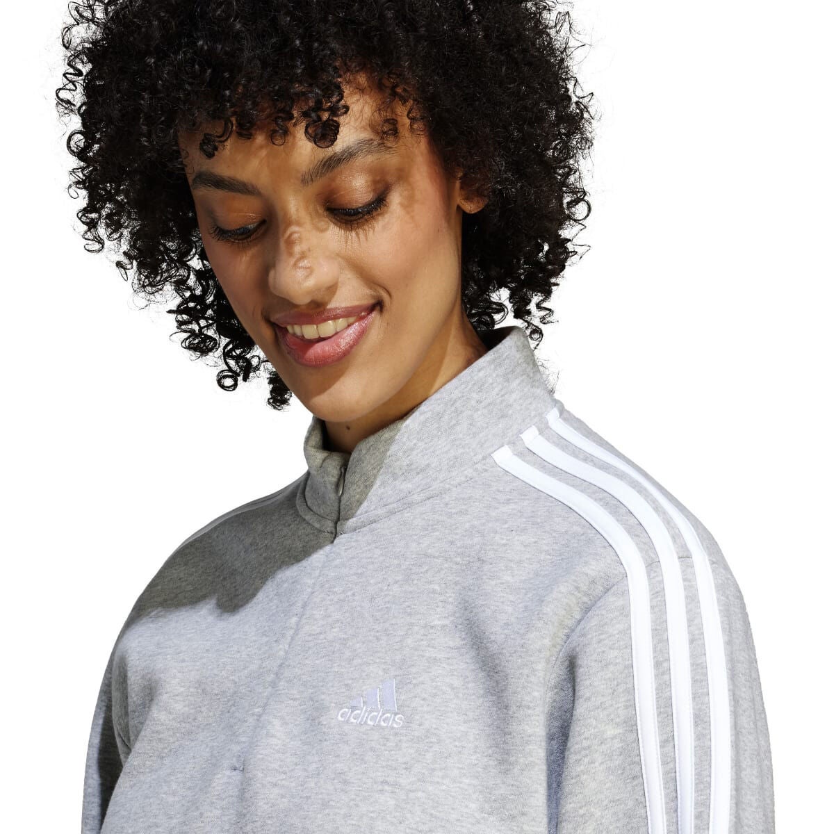 adidas Women's Essentials 3-Stripes Fleece Quarter-Zip Sweatshirt