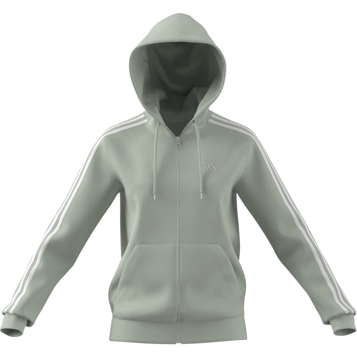 adidas Women's 3 Stripe Full Zip Hood