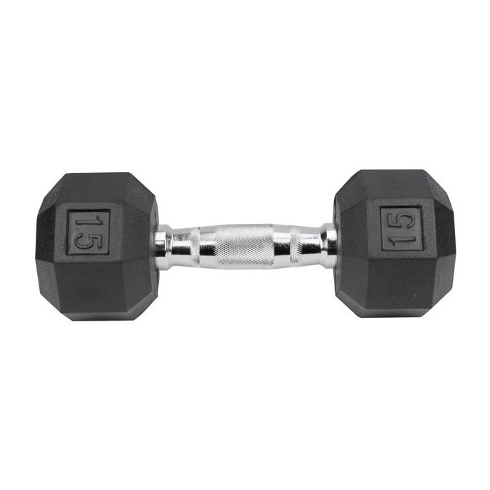 Xprt Fitness 15lb Rubber Hex DB