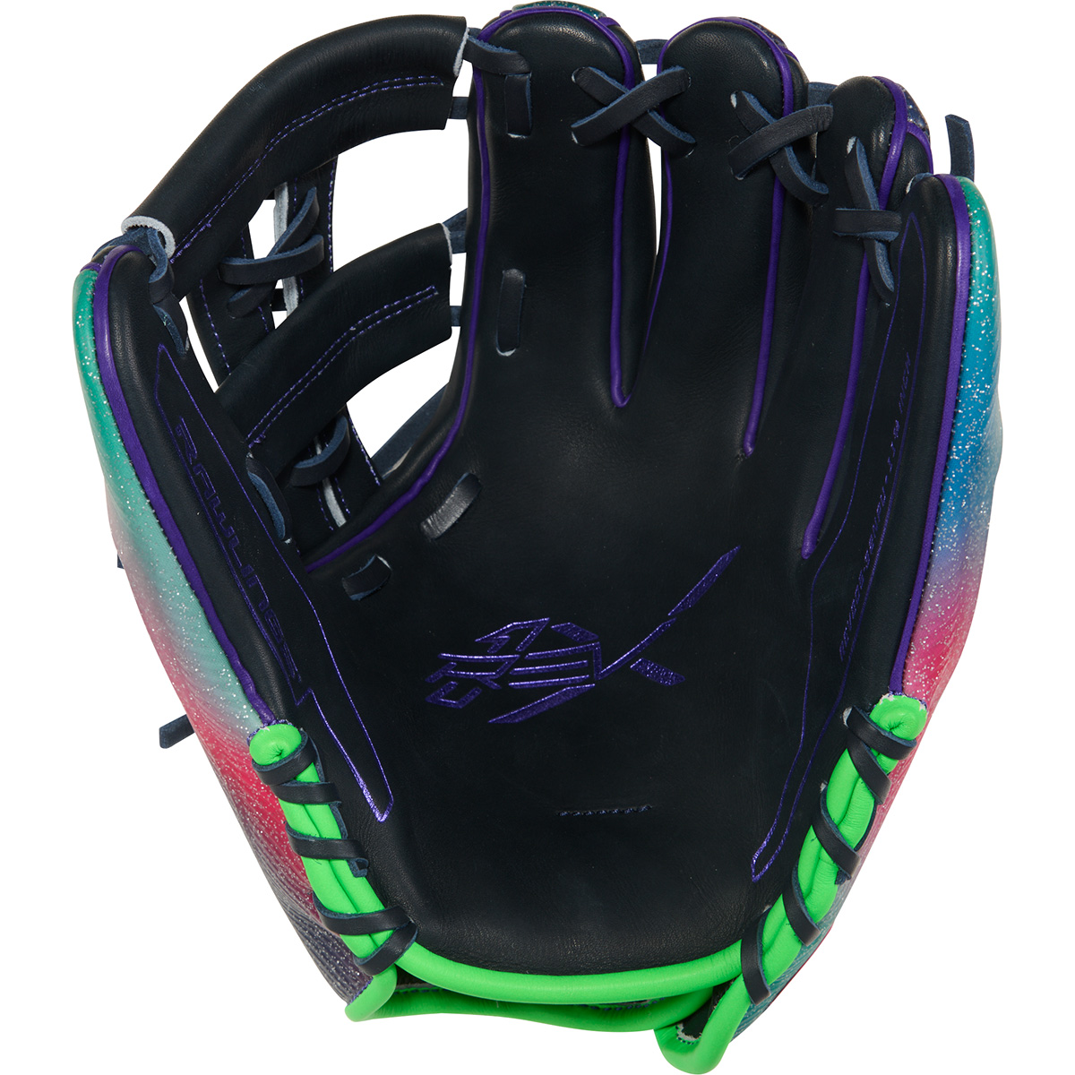 Rawlings REV1X Infield Glove 11.75-Inch Optic Green/Purple