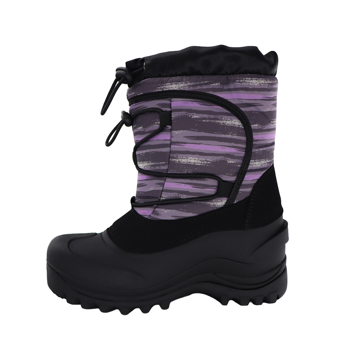 Tamarack Girls' Blizzard Black and Purple Winter Boots