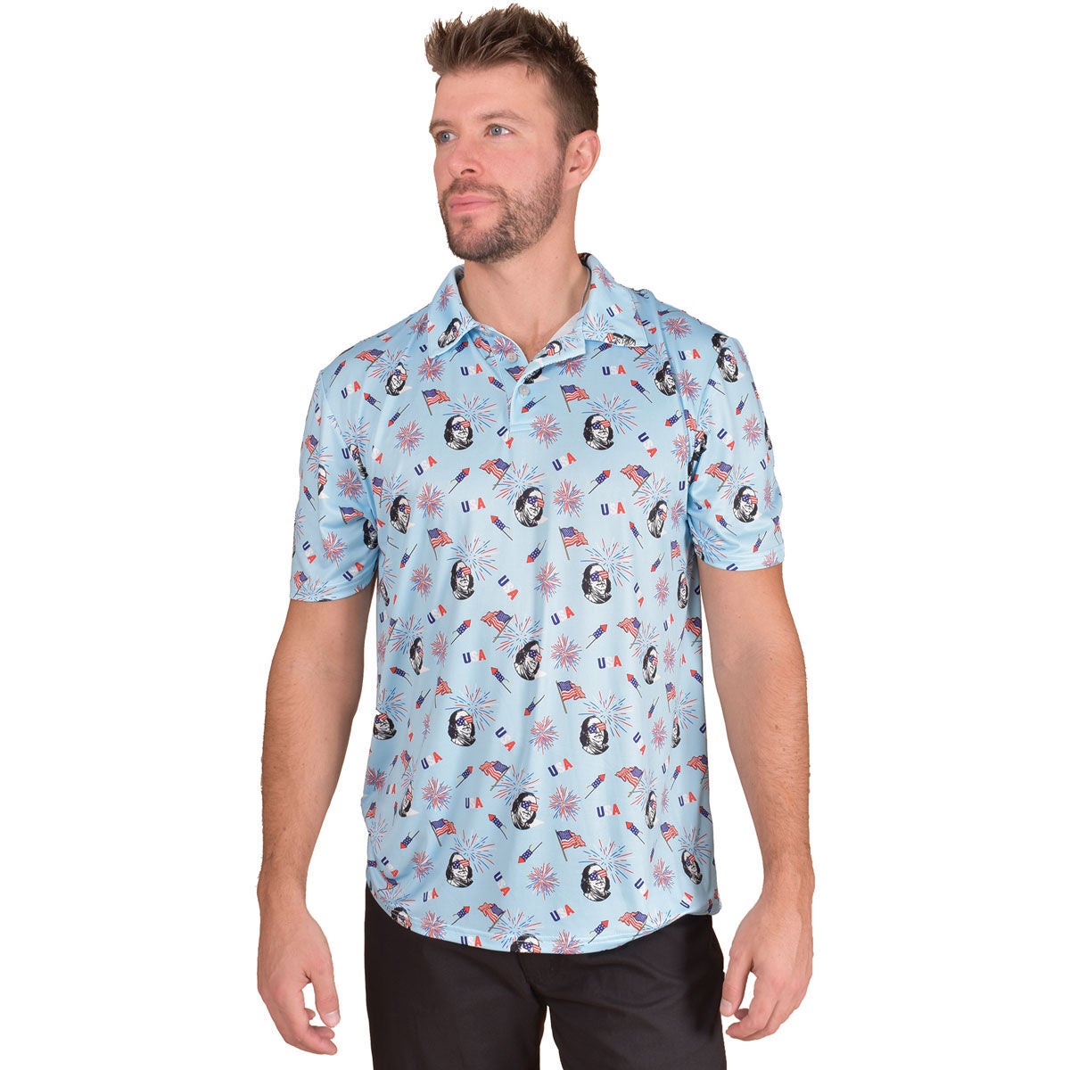 Aeroline Men's Print Polo