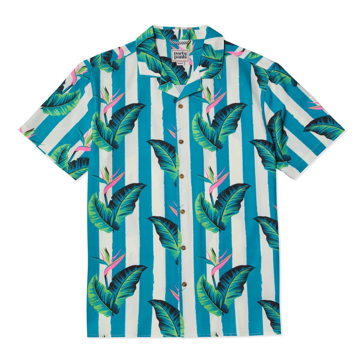 Party Pants Men's Gulf Stripes Cabana Woven Shirt