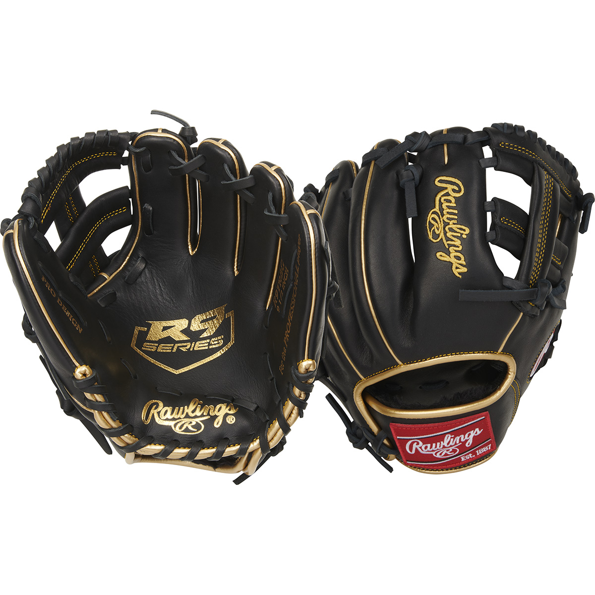Rawlings R9 Series Baseball Training Glove, Single Post Web, 9.5 inch, Right Hand Throw