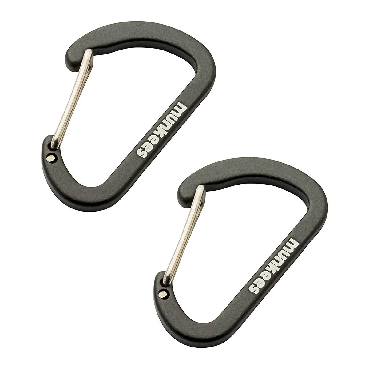 Munkee's Flat Wire Gate Carabiner 2-Pack