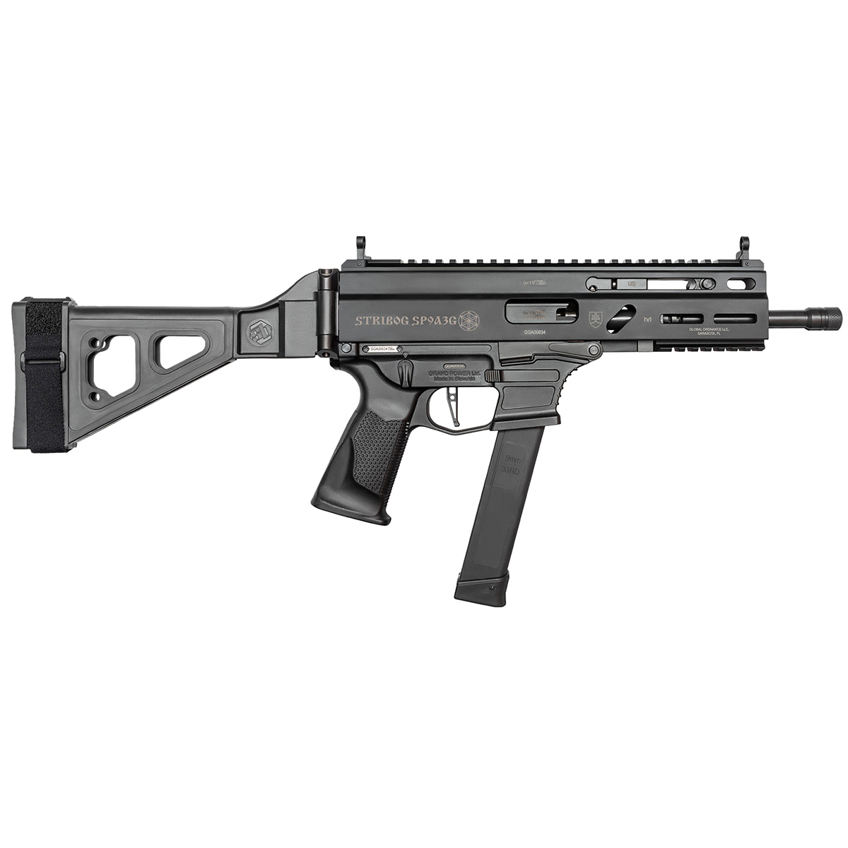 Grand Power STRIBOG SP9A3G 9 SBT BRCE Handgun