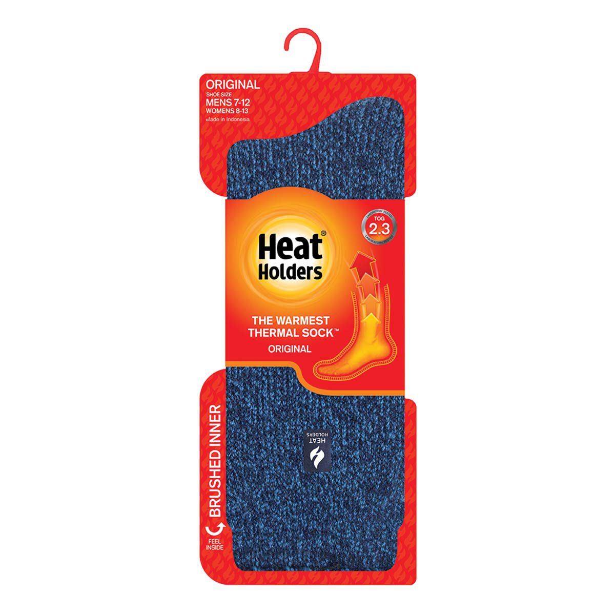 Heat Holders Dunnock Twist Crew Navy Socks