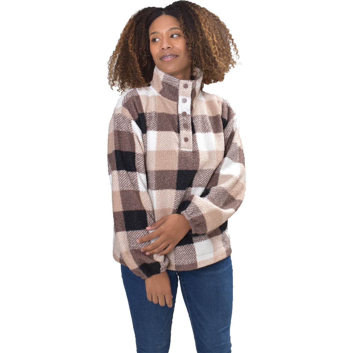 Canyon Creek Women's Buffalo Plaid 1/4 Snap Jacket