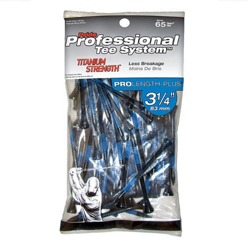 Pride Sports 3 1/4" Titanium Tees - 65 Pack