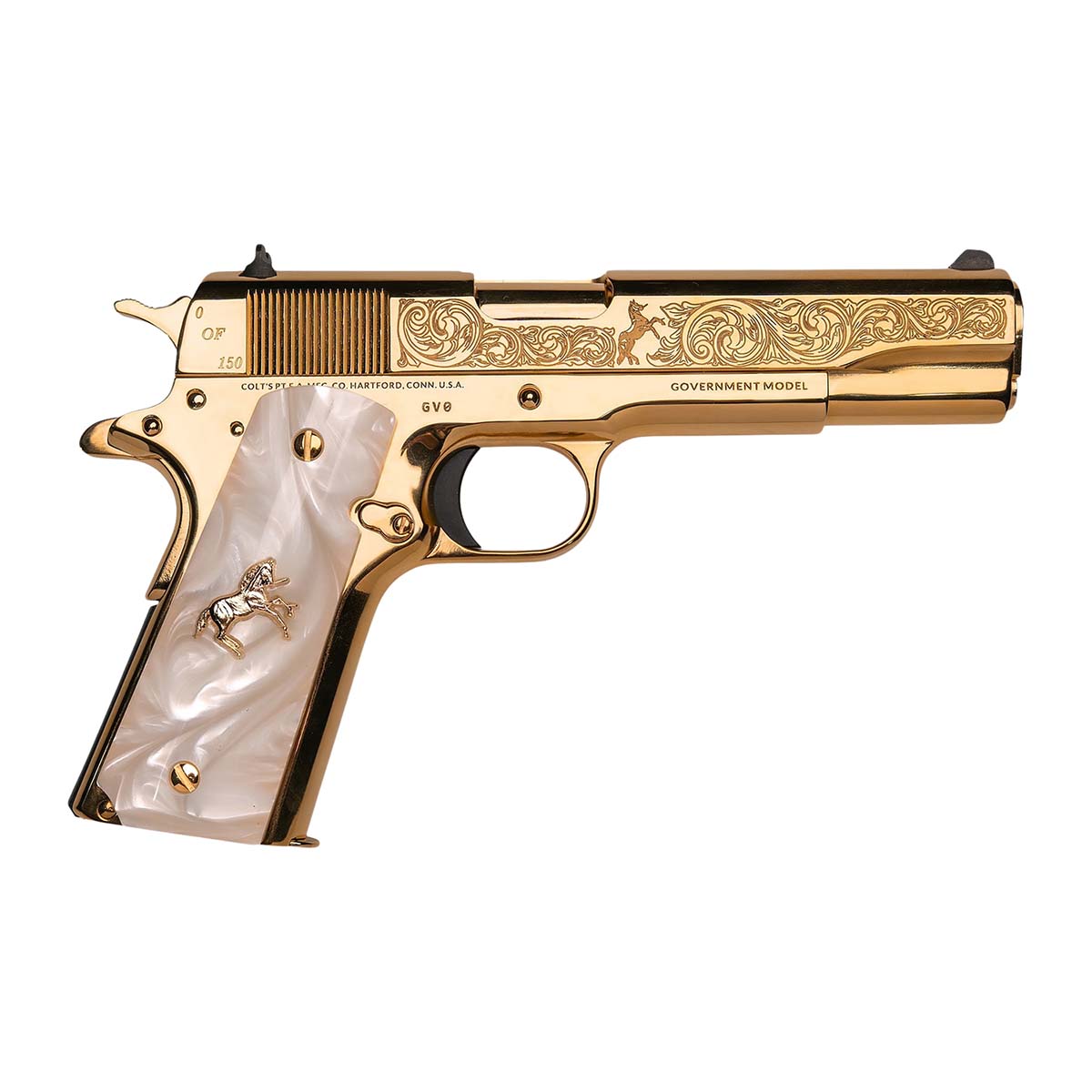 Cnc Firearms 1911 38 24KT GLDPEARL GRP Pistol